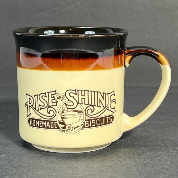 Vintage Hardees Coffee Tea Mug Rise and Shine Homemade Biscuits 1986 Farmhouse - Picture 2 of 7